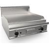 D.L. SERVICE Fry top a gas - Piastra rigata - cm 80 x 90 x 23 h