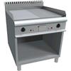 D.L. SERVICE Fry top a gas - Piastra 1/2 liscia 1/2 rigata - cm 80 x 90 x 85 h