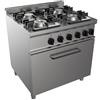 D.L. SERVICE Cucina a gas - N. 4 fuochi - Forno elettrico statico - cm 80 x 70 x 85 h