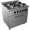 D.L. SERVICE Cucina a gas - N. 4 fuochi - Forno elettrico statico - cm 80 x 70 x 85 h