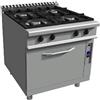 D.L. SERVICE Cucina a gas - N. 4 fuochi - Forno a gas statico - cm 80 x 90 x 85 h