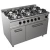 D.L. SERVICE Cucina a gas - N. 6 fuochi - Forno a gas statico - cm 105 x 70 x 85 h
