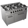 D.L. SERVICE Cucina a gas - N. 6 fuochi - Forno a gas statico - cm 105 x 70 x 85 h