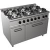 D.L. SERVICE Cucina a gas - N. 6 fuochi - Forno elettrico statico - cm 105 x 70 x 85 h