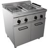 D.L. SERVICE Friggitrice elettrica - Capacità litri 13+13 - Cm 80 x 70 x 85 h