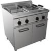 D.L. SERVICE Friggitrice elettrica - Capacità litri 17+17 - Cm 80 x 70 x 85 h