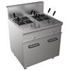 D.L. SERVICE Cuocipasta a gas - Capacità litri 28+28 - cm 80 x 70 x 85h