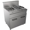 D.L. SERVICE Friggitrice a gas - Capacità litri 13 + 13 - cm 80 x 70 x 85 h