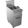 D.L. SERVICE Friggitrice a gas - Capacità litri 8 + 8 - cm 40 x 70 x 85 h