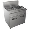 D.L. SERVICE Friggitrice a gas - Capacità litri 17 + 17 - cm 80 x 70 x 85 h