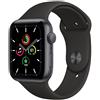 Apple Watch SE Alluminio 44 mm (2020) | WiFi + Cellular | grigio siderale | Cinturino Sport nero