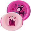 CHICCO (ARTSANA SpA) Chicco Set Piatti: Piatto fondo + Piatto piano 12+ mesi Rosa