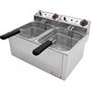 D.L. SERVICE Friggitrice elettrica capacita Litri 6+6 cm 53 x 41 x 33 h