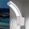 Adviti Piryt Moderno Faretto led da esterno Alimentato con Sensore Da Tramonto All'alba Rilevatore Di Movimento 10W 800lm 4000K IP54 (Bianco)
