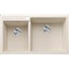 Blanco PLEON 9 Soft White vasca grande a destra 1527142 - 527142 con Set Stainless Steel