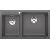 Blanco PLEON 9 Grigio Roccia vasca grande a destra 1518909 - 518909 con set Stainless Steel