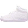 Nike Wmns Court Vision Mid, Scarpe da Ginnastica Donna, Bianco Bianco Bianco Bianco 100, 39 EU