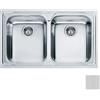 FRANKE 101.0153.295 Lavello da Cucina 2 Vasche ad Incasso 79X50 cm Acciaio Inox Modello Logica Line Dekor
