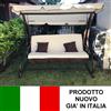 FP-TECH DONDOLO DA GIARDINO 3 POSTI CON TETTO PARASOLE DIVANO LETTO ALTALENA INCLINABILE