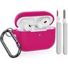 KOKOKA Custodia in Silicone Compatibile per AirPods Pro 2 2022 e 2019 con Kit di Pulizia, Case Cover Protettiva in Premium Silicone per Airpods Pro 2a e 1a Generazione con Moschettone, Watermelon Red