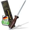 Netrox Affilacoltelli Professionale con Acciarino per Coltelli - Affila Coltelli da Cucina, Manuale e Compatto - Affilatore di Coltelli e Lame per Uso Domestico e Professionale