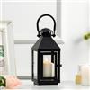 Nuptio Lanterne Giardino per Candele, Portacandele Colonna Stile Vintage Alto 20cm, Portacandele Metallo per Halloween, Lanterne Candela Decorative Sospese per Matrimoni Feste Natale Indoor