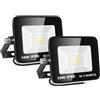 PICAA Faretto LED da Esterno, 2X 10W Faro da Lavoro a LED 6500K, luce di sicurezza LED,Proiettore Super Luminoso, Proiettore da Costruzione per Campeggio, Riparazione Auto, Escursionismo e Pesca