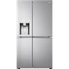 LG GSJV90BSAE Frigorifero Americano Side by Side Total No Frost con Congelatore, 635 L, Dispenser Acqua e Ghiaccio UV Nano, Door Cooling, Linear Cooling, Door-in-Door - Frigo Smart con Wi-Fi e Freezer