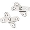 Heuskay 8 Pezzi Cerniere Cardine per Porta a 360°, Acciaio Inossidabile Rotazione Nascosta Cerniere Cardine Porta con Albero Centrale 57mm x 16mm