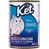 Ket Cat Adult umido 415 gr - Tonno e salmone - Cibo umido per gatti - 1° ORDINE? scegli lo sconto BZR5 / BZR20 + 200 punti fedeltà