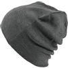 CHARM Berretto Uomo E Donna Invernale 100% in Cotone Organico, Made in Japan, Beanie A Maglia Chemio Slouch Unisex Giapponese Grigio Scuro