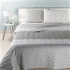 Caleffi 1003341 Cotone Sweet Roses Copriletto Primaverile per Singolo Letto, Grigio