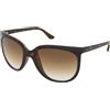 Ray-Ban Cats 1000 RB4126 710/51 | Occhiali da Sole Graduati o Non Graduati | Prova Online | Plastica | Oversize, Cat Eye, Ovali / Ellittici | Marrone, Havana | Adrialenti