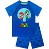 Super Mario Pigiama Bambino | Mario E Luigi Pigiama Estivo | Pigiamone Corto Ragazzo Blu 5-6 Anni
