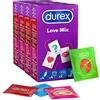 Durex Love Mix, mix di preservativi per 4 x 12 pezzi, mix di preservativi con 48 preservativi per esperienze sensuali