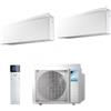 Daikin FTXJ35AW FTXJ42AW 2MXM68A Climatizzatore Dual Split Parete Emura3 White/Bianco BTU 12+15 R-32 WIFI Alexa Google