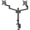 Neomounts DS60-425BL2 - supporto da tavolo completamente mobile per due schermi fino a 27 - nero