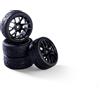 Carson 500900187 1:10 Set di ruote (4) Y-Design2 nero - accessori per modellismo, pezzi di ricambio, tuning, pneumatici, set di pneumatici
