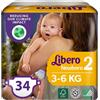 LIBERO Newborn taglia 2 (3-6 kg) - 34 pannolini