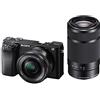 Sony Alpha 6100Y - Kit Fotocamera Digitale Mirrorless con Obiettivi Intercambiabili SELP 16-50mm + SEL 55-210mm, Sensore APS-C, Video 4K, Real Time Eye AF, ILCE6100B + SELP1650 + SEL55210, Nero