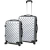 CELIMS - Set Valigie Argento| Valigia da Viaggio con Ruote| Valigie Bagaglio a Mano + Valigia Media | Trolley Bagaglio a Mano 55x40x20 cm + Trolley Medio | Valigia 20 kg