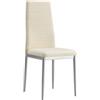 Camillo Rigamonti srl CRO Set di 4 sedie in poliuretano con struttura in metallo - gambe powder coated grige - colore beige