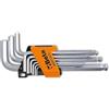 BETA - Serie Chiavi a Brugola Piegate con Punta Sferica, Set 9 Chiavi Maschio Esagonali con Supporto Bloccaggio Chiavi, Misure Metriche da 1,5 a 10 mm, Utensili Serraggio Professionale, 96BPC/SC9