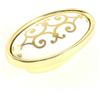sourcing map Sourcingmap, Amico, Home stile, oro, bianco, ceramica, per ante e cassetti, lunghezza Knauf 05:59 cm