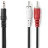 CABLEPELADO Cavo Stereo Jack a 2 RCA | Minijack a RCA Maschio | Per Cellulare, Tablet, PC, iPod, Amplificatore, Altoparlante, TV, DVD | 1,50 Metri