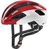 uvex rise cc, casco sicuro ad alte prestazioni unisex, regolazione individuale delle dimensioni, aerazione ottimizzata, red-white, 52-56 cm