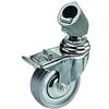 Manfrotto 110 Set 3 Ruote con Freno e Adattatore, 75 mm, Grigio