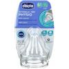 CHICCO (ARTSANA SPA) Chicco Tettarella Perfect5 Anti-Colica Silicone Flusso Pappa +6m 2 Pezzi