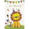 Perleberg Biglietto di auguri per il compleanno dei bambini, con motivo I Lifestyle Collection, 11,6 x 16,6 cm