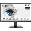MSI PRO MP243X Monitor 24 IPS FHD (1920x1080), 100Hz, 1ms, altoparlanti integrati, Eye-friendly, FreeSync, 1x HDMI e 1x DP, VESA